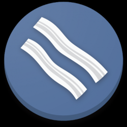 BaconReader blue circular application icon.